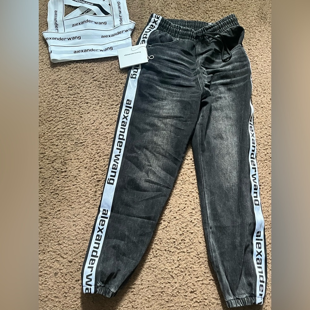 Alexander Wang Kriss cross top and pants both tight small fits like xs